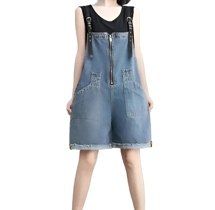 Summer Denim Rompers - GlimmaStyle