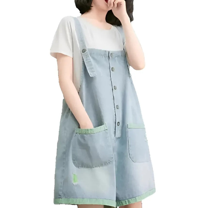 Summer Denim Rompers - GlimmaStyle