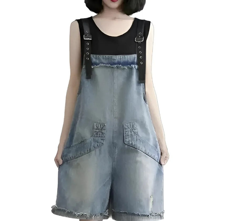 Summer Denim Rompers - GlimmaStyle