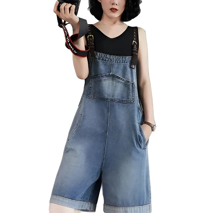 Summer Denim Rompers - GlimmaStyle