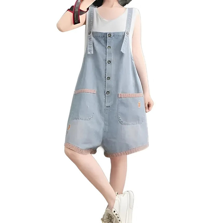 Summer Denim Rompers - GlimmaStyle